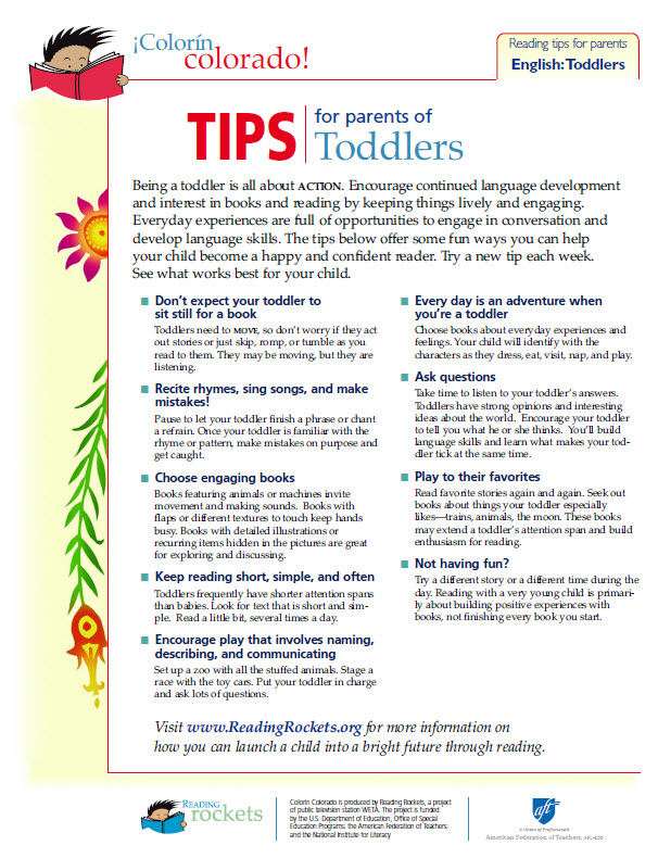 Toddlers tip sheet