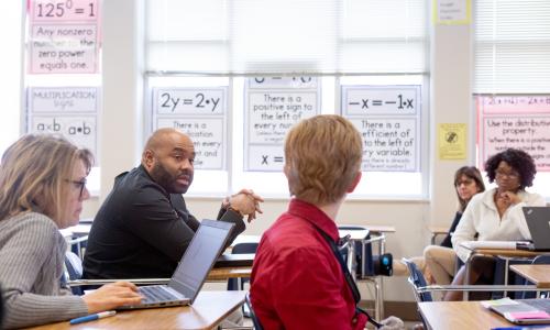 Teachers in a meeting