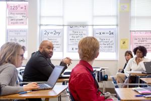 Teachers in a meeting