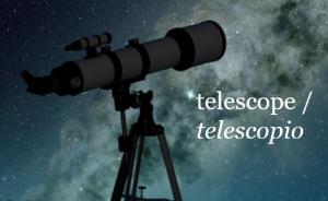 Telescope pointed towards galaxy