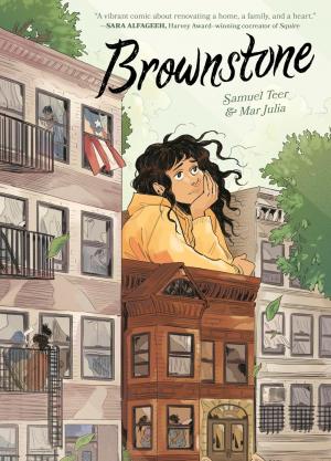 Girl near a brownstone