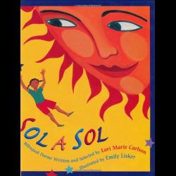 Sol a Sol cover showing sun and person flying in the sky.