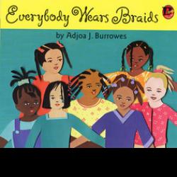 Young diverse kids with braids