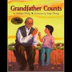 Girl counting with her grandfather