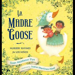 Two children riding Mother Goose