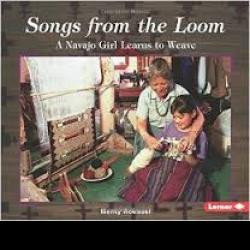 Young girl and grandmother at a loom