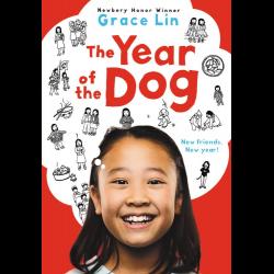 Young Chinese American girl surrounded by illustrations