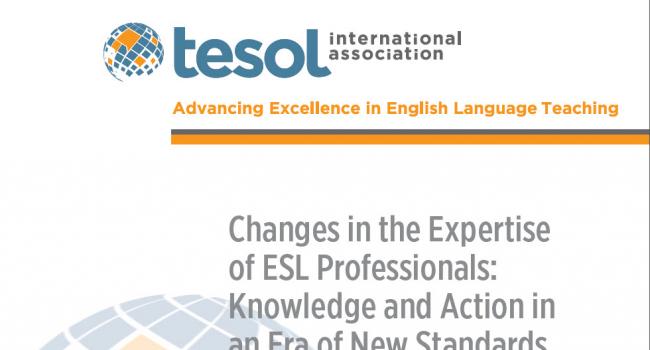 cover of "Changes in the Expertise of ESL Professionals: Knowledge and Action in an Era of New Standards"